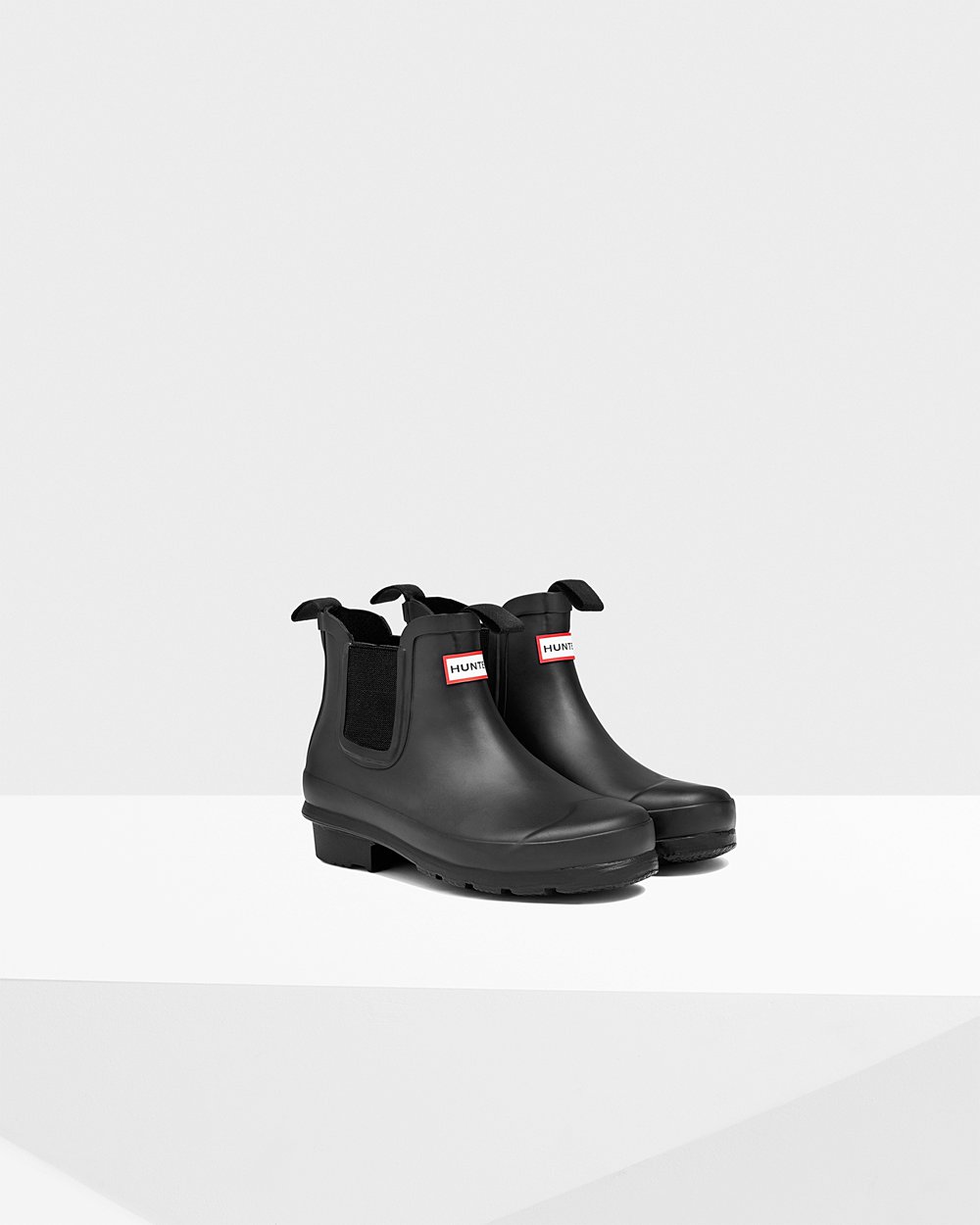 Hunter Original Big Chelsea Boots - Clearance Sale Kids Black - KTFIBD324